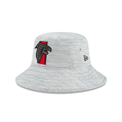 Black Atlanta Falcons Hat - New Era NFL Official NFL Training Stretch Bucket Hat USA0573289